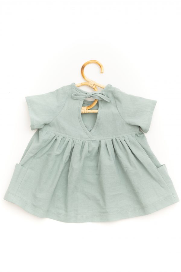 Nora Short Sleeved Tunic 'Seaglass Organic Cotton Crepe' - Image 2