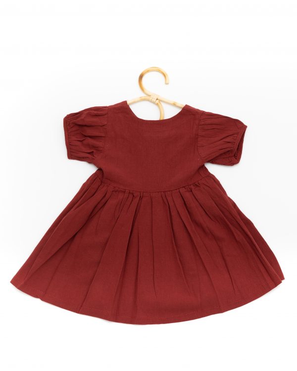 Classic burgundy dress - Image 2