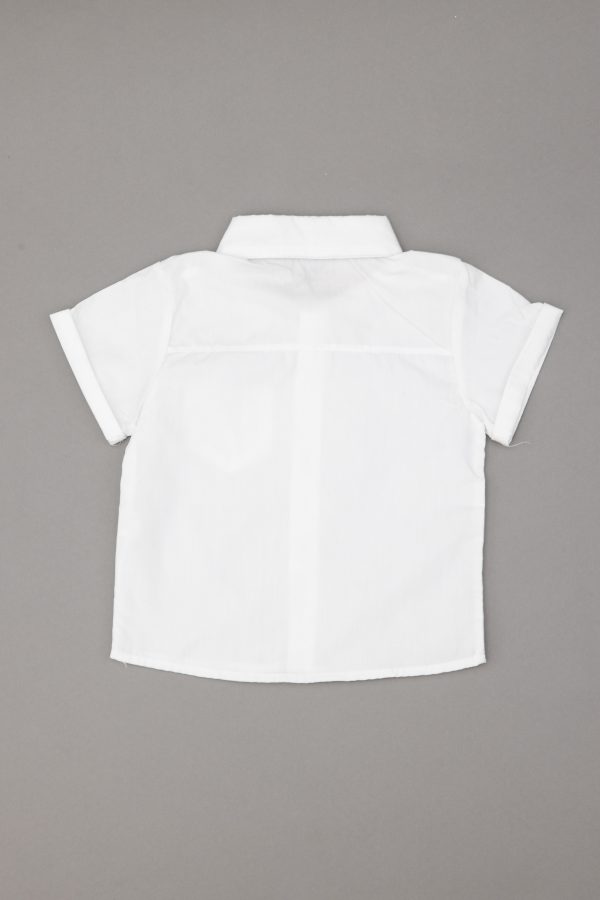 Boys White Collar Short Sleeve - Image 2