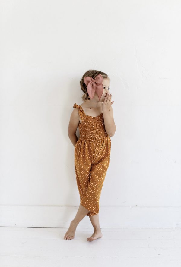 Orange Floral Smocked Jumper - Image 4