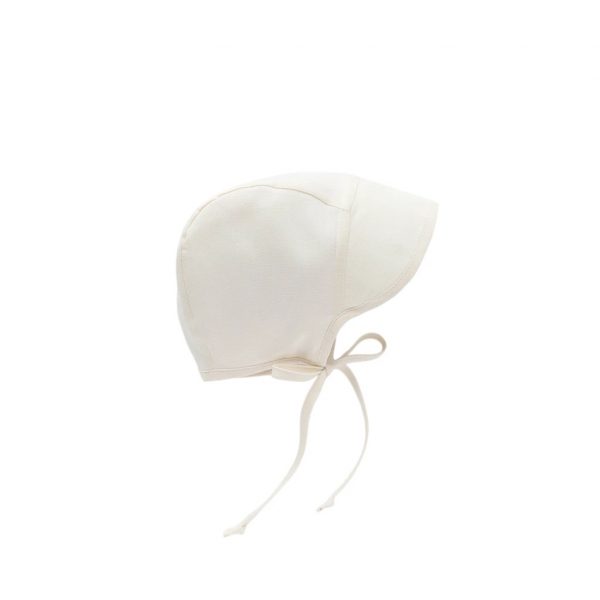 Briar Baby Brimmed Ivory Linen Bonnet Cotton-lined