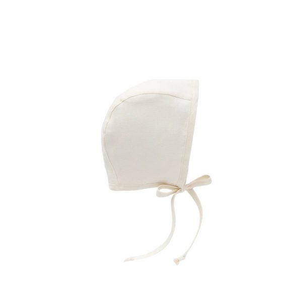 Briar Baby Ivory Linen Bonnet Cotton-lined